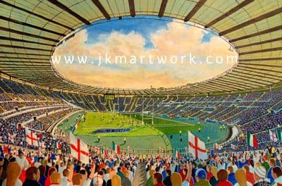 stadio olimpico a3 size print