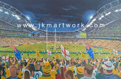 Stadium australia 2003 rugby world cup final  a3 size print