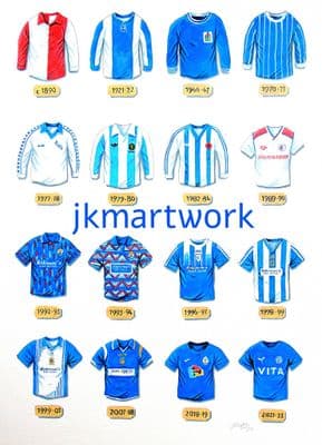 stockport county shirts through the years print