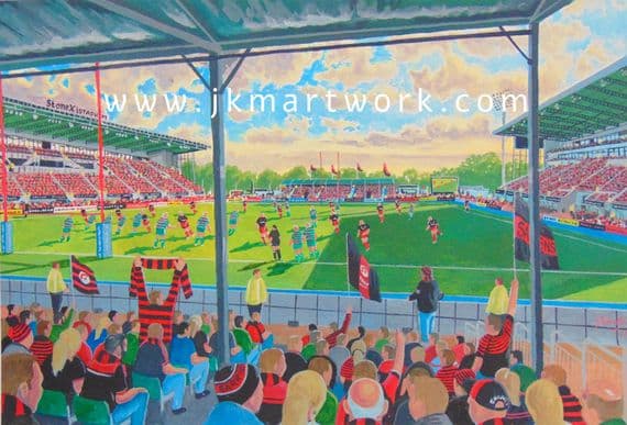 stone X stadium a3 size print