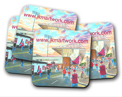 turf moor  going to the match Coaster set of four