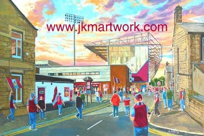 turf moor going to the match  print