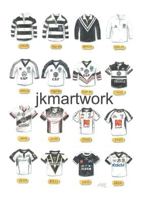 widnes RL shirts a3 size print