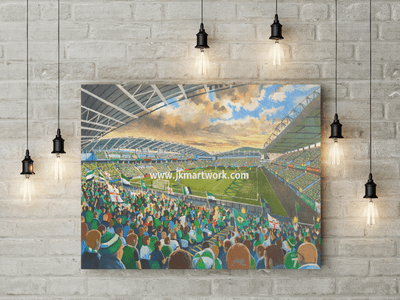 windsor park NI  canvas a3 size
