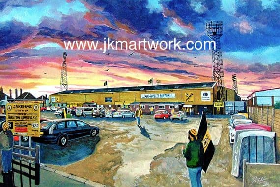 york street  going to the match  print