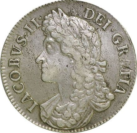 1685-1688 James II Silver Crown