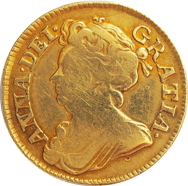 1713 Anne Gold Guinea
