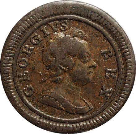 1719 George I farthing-No stop