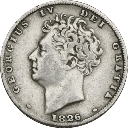 1828-1829 George IV Shilling- Bear Head