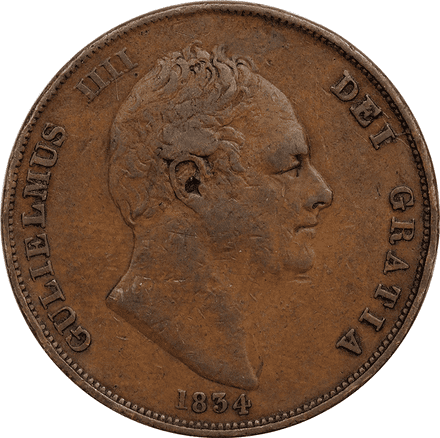 1830-1837 William IV Copper Penny