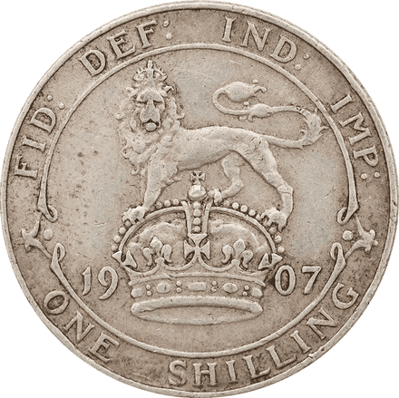 1902-1910 Edward VII Silver Shilling