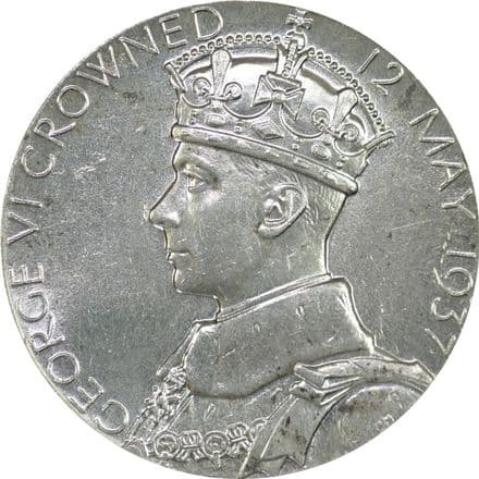 1937 George VI and Elizabeth Silver Star Medallion