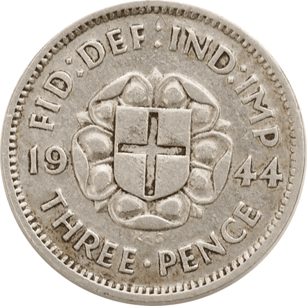 1944 George VI Silver Threepence