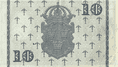1948-1962 Sweden 10 Kronor Banknote
