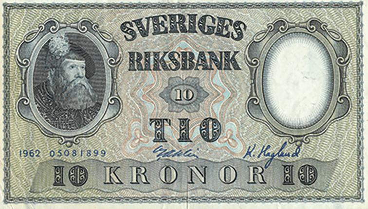 1948-1962 Sweden 10 Kronor Banknote