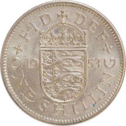 1953 Coronation Shilling for Queen Elizabeth II