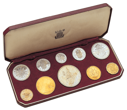 1953 Queen Elizabeth Coronation Proof Set from the Royal Mint