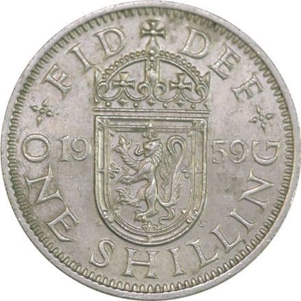 1959 Elizabeth II Scottish Shilling