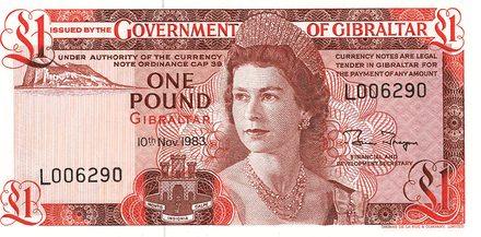 1983 Gibraltar 1 Pound(£1) Banknote