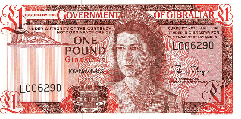 1983 Gibraltar 1 Pound(£1) Banknote