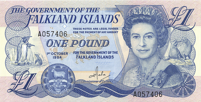 1984 Falkland Islands one Pound(£1) Banknote