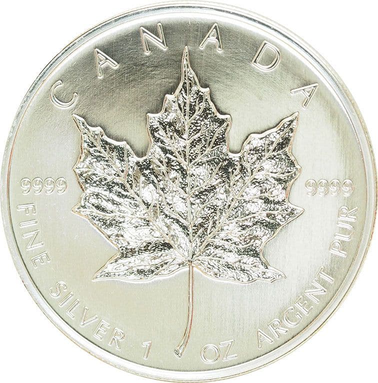 1990-1999 Silver Maple leaf from Canada