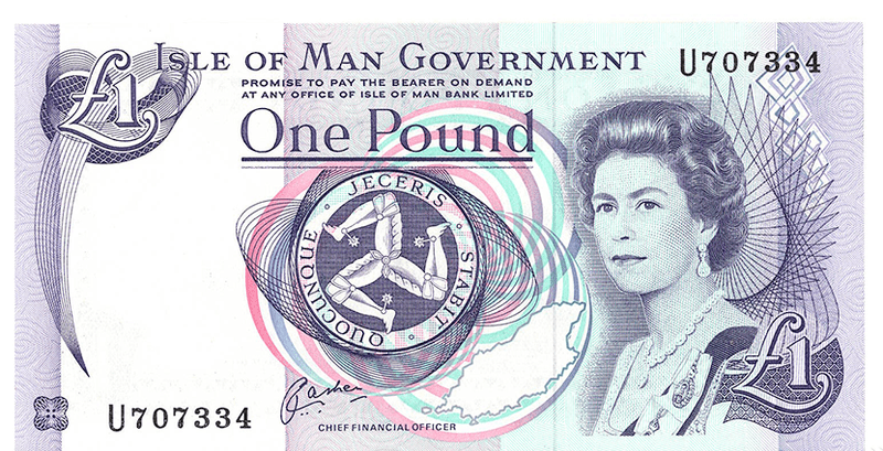 1991 Isle of Man One Pound(£1) Banknote