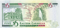 1994 Eastern Caribbean 5 Dollar($5) Banknote