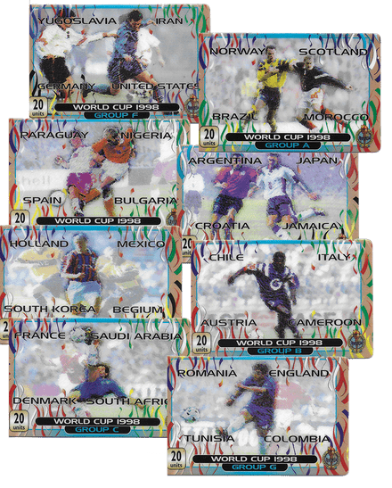1998 Football Worldcup Phone Cards