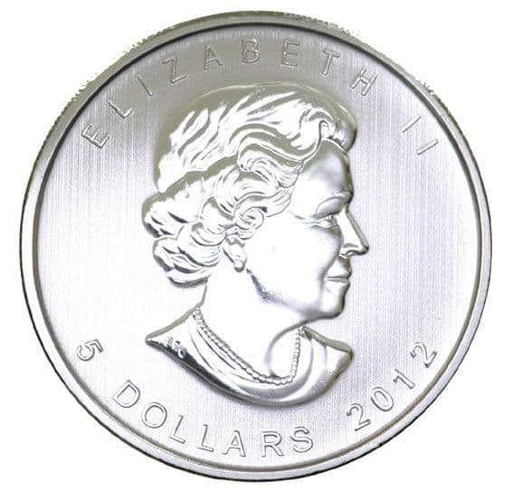 2012 1oz Silver Bullion Maple coin from Canada