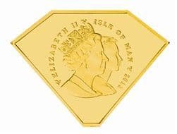 2012 I.O.M Gold Diamond Shaped Coin 1/10th Gold