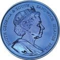 2013 Blue Titanium Two Pound Blue Whale Coin