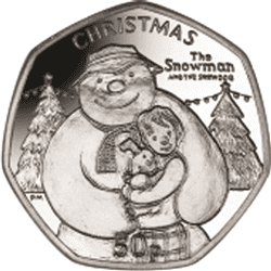 2014 I.O.M Christmas Snowman 50p