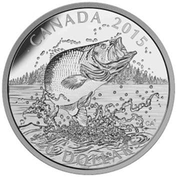 2015 Canadian 1oz Proof Silver American Sportfish 20 Dollars