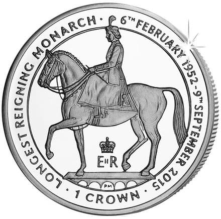 2015 I.O.M Queen Elizabeth II Longest Reign Crown