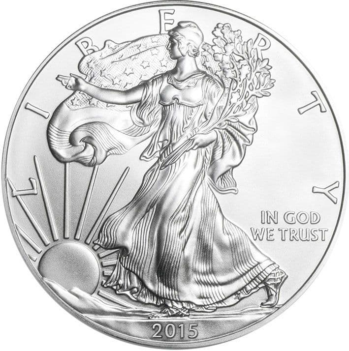 2015 Silver Bullion 1oz One Dollar Eagle