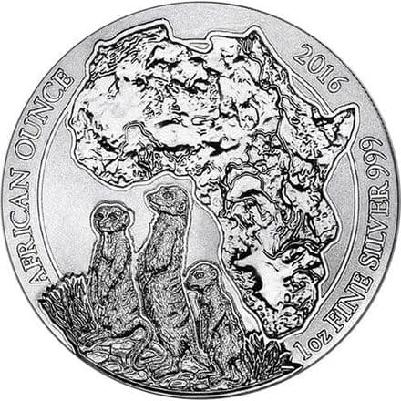 2016 Rwanda African Meerkat 1oz Silver 50 Mirongo Itanu