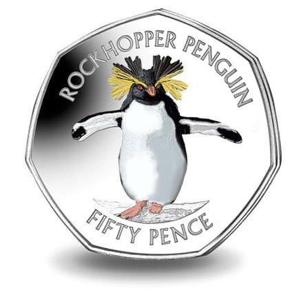 2017 Falkland Island North Rockhopper Penguin 50p