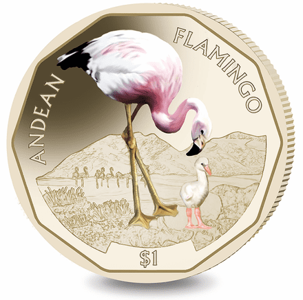 2019 BVI $1 Andean Flamingo
