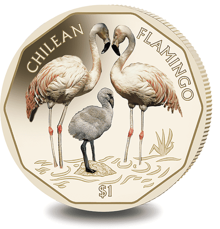2019 BVI Chilean $1 Flamingo
