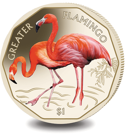 2019 BVI Greater $1 Flamingo