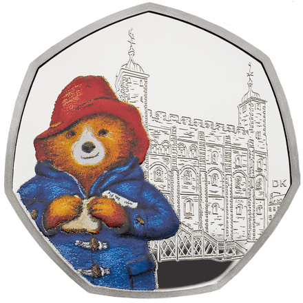 2019 Paddington Bear Silver Proof 50p - At the Tower