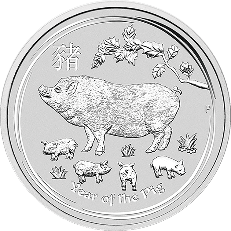 2019 Silver 1oz  Perth Mint year of the Pig