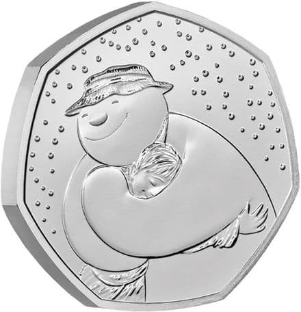 2020 Snowman BU 50p coin