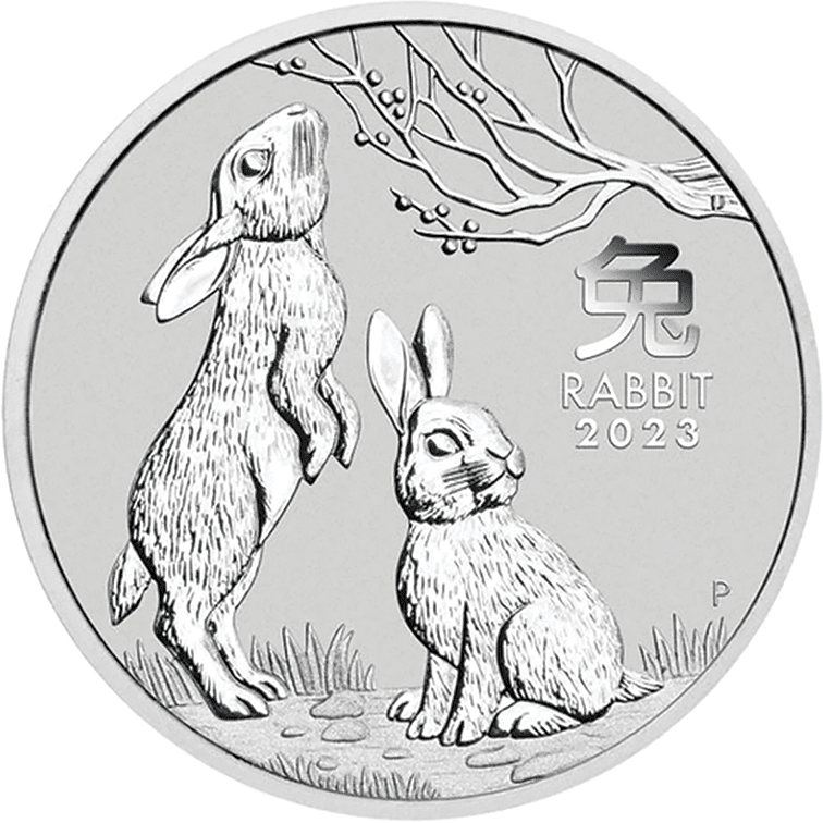2023 Silver 1oz Year of the Rabbit by the Perth Mint