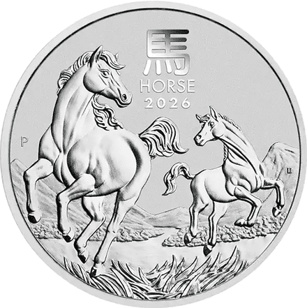 2026 Perth Mint Year of the Horse 1oz Silver 1 Dollar