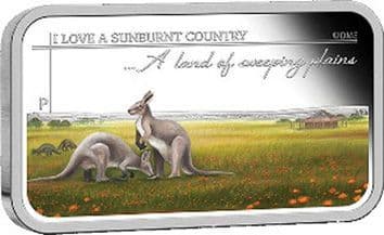 Australian 'A land of sweeping plains' 1oz Silver Bar