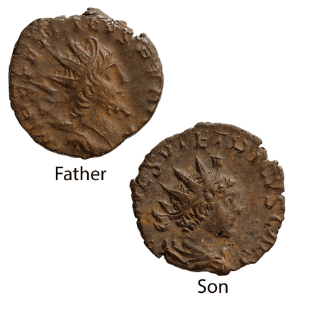 Blackmoor Hoard Roman Bronze Coins – Tetricus I & Tetricus II Antoninianus