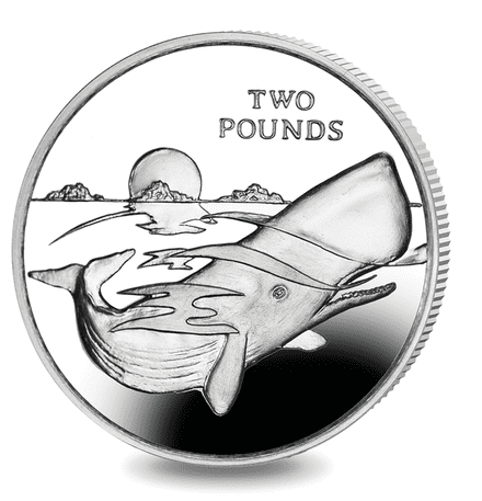 British Arctic Territory Sperm Whale £2 Coin