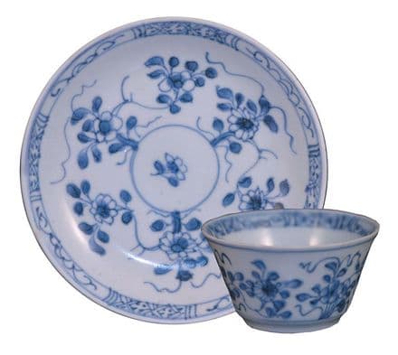 Ca Mau Radiating Flower Teabowl and Saucer